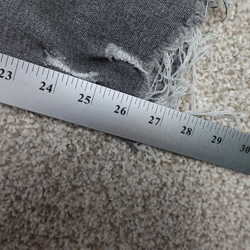 Kut from the Kloth Grey Distressed Skinny Jeans Frayed Hem Size‎ 12 KP1205MD9 - Picture 10 of 10